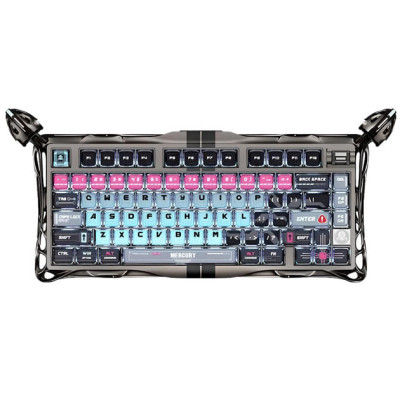 GravaStar Клавіатура механічна Mercury V75 Pro 80keys, Magnetic Jade Gaming, 8K, USB-A, RGB, Cyberpunk