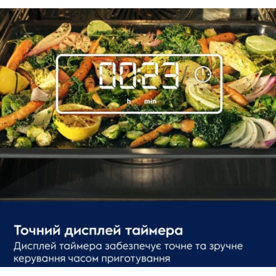 Electrolux Духовий шафа Electrolux електричний, 65л, A, дисплей, конвекція, телескопічні напрямні, чорний