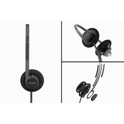 Koss Навушники On-Ear Koss KPH40 Utility, 3.5 mini-jack, 1.2м, Сірий