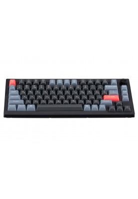 Keychron Клавиатура V1 84 Key QMK Gateron G PRO Blue Hot-Swap RGB Knob Carbon Black