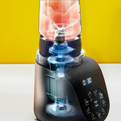 Tefal Блендер стаційний Blend UP, 1000Вт, чаша-700мл, тритан, чорно-золотистий