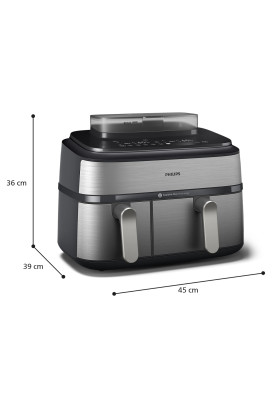 Philips Мультипіч Ovi Dual Steam 2750Вт, чаша-3+6л, сенсорне управл., 12 авто. программ, пластик/метал