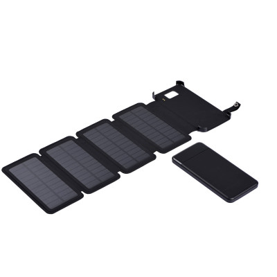 2E Портативний зарядний пристрій Power Bank Solar 8000mAh Black