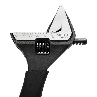 Neo Tools Ключ розвідний 250 мм, 0-50мм, сталь CrV, DіN 3117, прогумована рукоятка