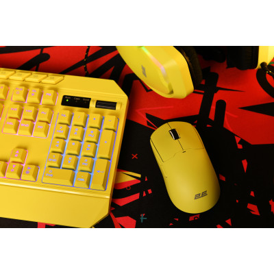 2E Gaming Миша MG355 WL, RGB, USB-A/WL, жовтий 2E Gaming Миша MG355 WL, RGB, USB-A/WL, жовтий