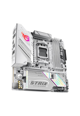 ASUS Материнська плата ROG STRIX B850-G GAMING WIFI sAM5 B850 4xDDR5 M.2 HDMI DP WiFi BT mATX білий