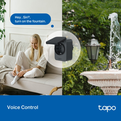 TP-Link Розумна розетка компактна Tapo P410M N300 BT 16A, Зовнішня, IP54
