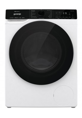 Gorenje Пральна машина фронтальна, 8кг, 1400, A+++, 55см, дисплей, інвертор, пара, Wi-Fi, білий