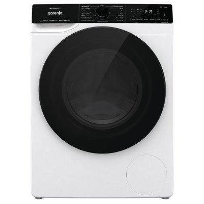 Gorenje Пральна машина фронтальна, 8кг, 1400, A+++, 55см, дисплей, інвертор, пара, Wi-Fi, білий