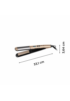 Rowenta Випрямляч Glam & Shine 2в1, темп.режимів-8, 140-210С, дисплей, кераміка, золотий