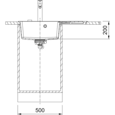 Franke Мийка кухонная Centro, фраграніт, прямокутник, з крилом праворуч, 780х500х200мм, чаша - 1, врізна, CNG 611-78 TL, білий