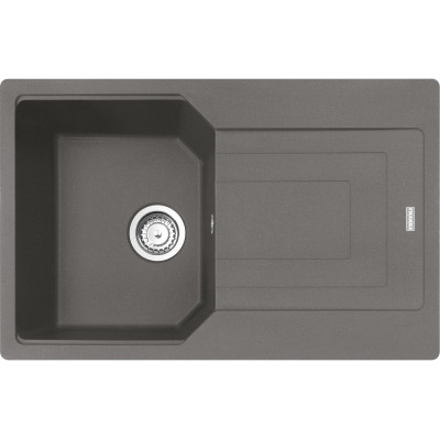 Franke Мийка кухонная Urban, фраграніт, прямокутник, з крилом, 780х500х220мм, чаша - 1, врізна, оборотна, UBG 611-78, сірий камінь