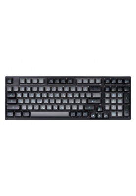 Akko Клавіатура механічна 3098B Black&Cyan 98Key, CS Jelly White, BT/WL/USB-A, Hot-swappable, EN/UKR, RGB, Чорний