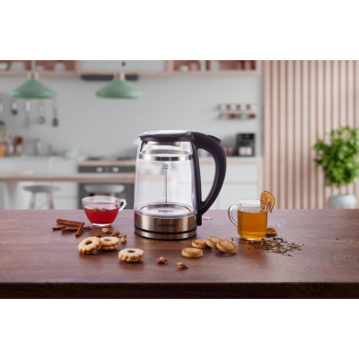 Gorenje Електрочайник 1.7л, 2,200 Вт, strix контроль, скло, чорний