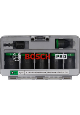 Bosch Набір ударних торцевих головок Professional Standart 7шт 1/2" з адаптером