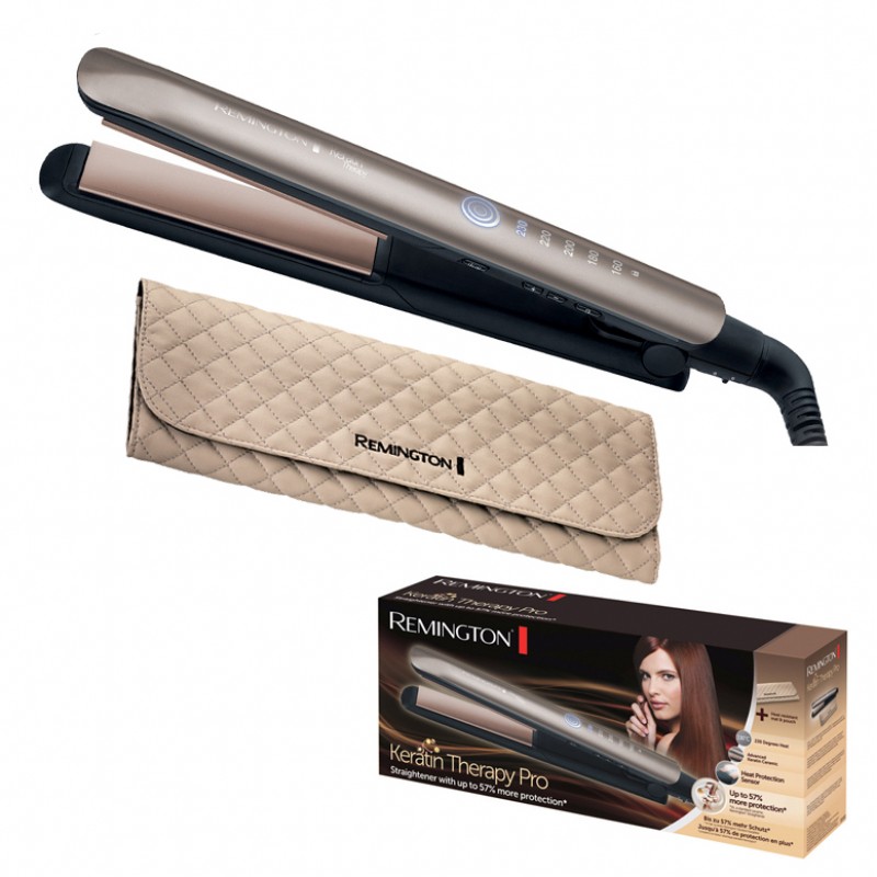 Remington Випрямляч Keratin Therapy Pro, >300Вт, 160-230С, кераміка, бронзовий