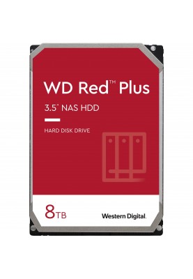 WD Жорсткий диск 8TB 3.5" 5640 256MB SATA Red Plus NAS