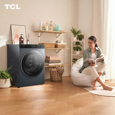 TCL Пральна машина фронтальна, 9кг, 1400, A+++, 56см, дисплей, інвертор, сірий