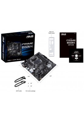 ASUS Материнcька плата PRIME B550M-K sAM4 B550 4xDDR4 M.2 HDMI DVI D-Sub mATX