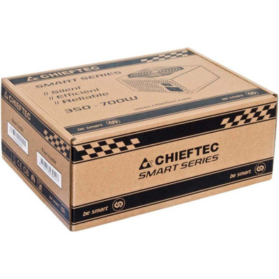 Chieftec Блок живлення Smart (500W), >85%, 120мм, 1xMB 24pin(20+4), 1xCPU 8pin(4+4), 2xMolex, 3xSATA, 1xPCIe 8pin(6+2) Chieftec Блок живлення Smart (500W), >85%, 120мм, 1xMB 24pin(20+4), 1xCPU 8pin(4+4), 2xMolex, 3xSATA, 1xPCIe 8pin(6+2)