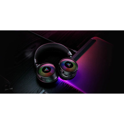 Razer Гарнітура ігрова Kraken V4 Pro, mini-jack/USB-A/BT/WL, RGB, чорний
