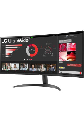 LG Монітор 34" 34WR50QK-B 2xHDMI, DP, Audio, VA, 3440x1440, 21:9, 100Hz, sRGB 99%, CURVED, FreeSync, HDR10