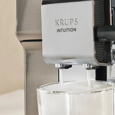 Krups Кавомашина Intuition Experience Hot&Cold, 3л, зерно, автомат.капучинатор, дисплей, авторецептів - 7, сенcор.керування, сріблястий