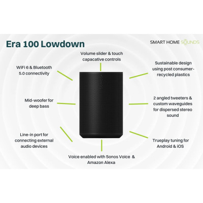Sonos Акустична система Era 100 Black