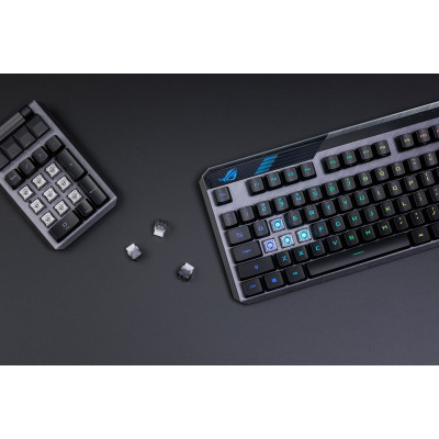 ASUS Клавіатура ROG CLAYMORE II RD RGB 108key USB/WL EN Black