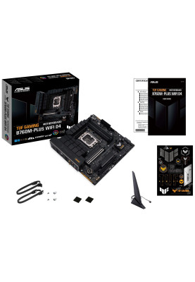 ASUS Материнcька плата TUF GAMING B760M-PLUS WIFI D4 s1700 B760 4xDDR4 M.2 HDMI DP Wi-Fi BT mATX