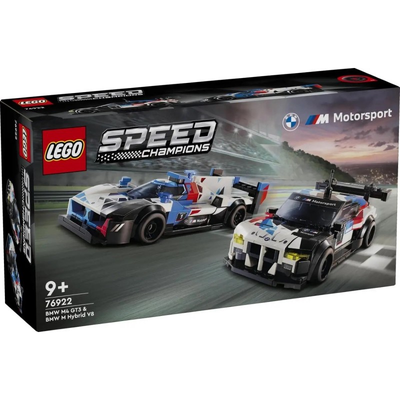 LEGO Конструктор Speed Champions Автомобілі для перегонів BMW M4 GT3 і BMW M Hybrid V8