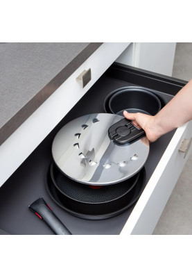 Tefal Кришка із захистом від розбризкування Ingenio, 20-28см, нержавіюча сталь, пластик