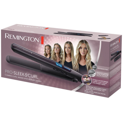 Remington Випрямляч Pro-Sleek & Curl, >300Вт, 150-230С, дисплей, кераміка, чорний