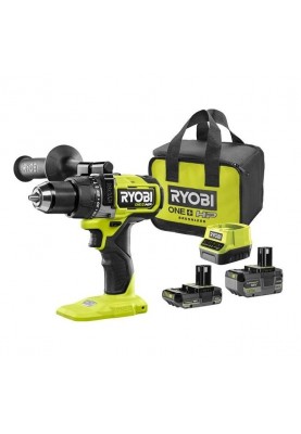 Ryobi Шурупокрут-дриль ударний акумуляторний ONE+ HP RPD18X-242S 18В 1х2А·год 1х4А·год ЗП 95Нм 500·2100об·хв 1.3кг сумка