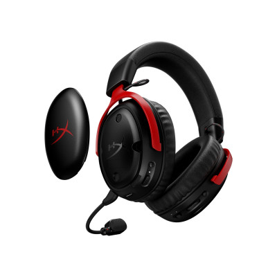 HyperX Гарнітура ігрова Cloud III S, WL/USB-A/USB-C, чорно-червоний
