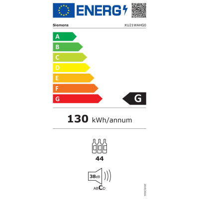 Siemens Холодильник Siemens для вина, 82x60x58, об'єм-120л, зон - 2, пляшок -44, ST, дисплей, чорний Siemens Холодильник Siemens для вина, 82x60x58, об'єм-120л, зон - 2, пляшок -44, ST, дисплей, чорний
