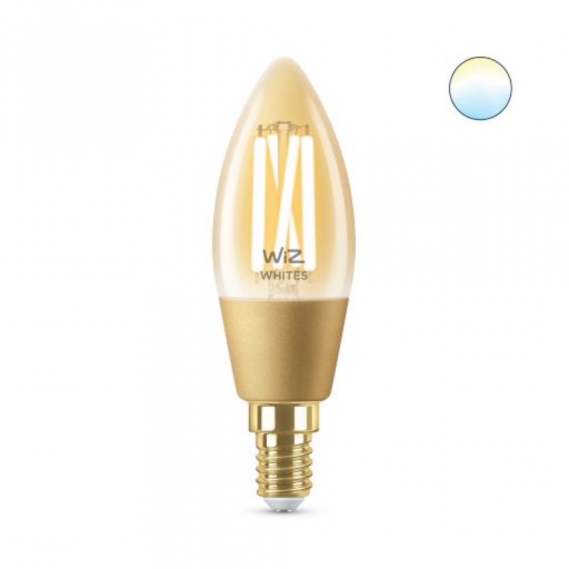 WiZ Лампа розумна E14, 4.9W, 25W 370Lm, C35, 2000-5000K, філаментна, Wi-Fi