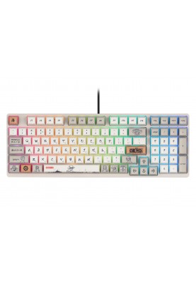 Akko Клавіатура механічна 3098S One Piece Calligraphy 98Key, CS Jelly White, USB-A, Hot-swappable, EN/UKR, RGB, Сірий