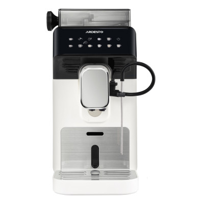 ARDESTO Кавомашина, 2л, зерно, автомат.капуч, дисплей, авторецептів -9, біло-чорний
