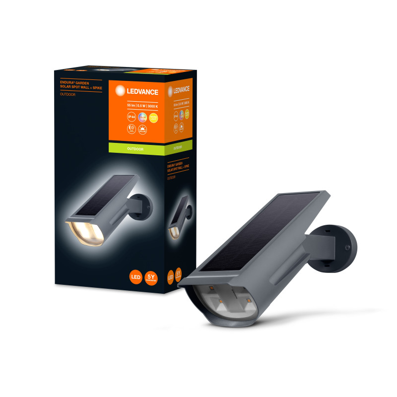LEDVANCE Світильник автономний ENDURA GARDEN SOLAR SPOT RGBW 0.5Вт 3000К 55Лм IP44 чорний