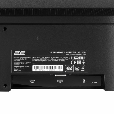 2E Монітор 2E 21.5" A2225B D-Sub, HDMI, VA, 100Hz 2E Монітор 2E 21.5" A2225B D-Sub, HDMI, VA, 100Hz