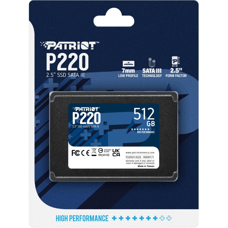 Patriot Накопичувач Patriot 2.5" 512GB SATA P220