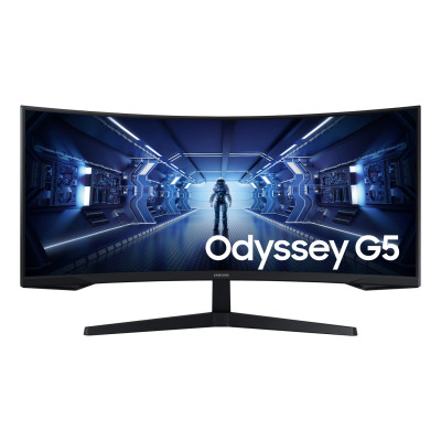 Samsung Монітор Samsung 34" Odyssey G5 C34G55TWW D-Sub, 2xHDMI, DP, VA, 3440x1440, 21:9, 165Hz, 1ms, CURVED