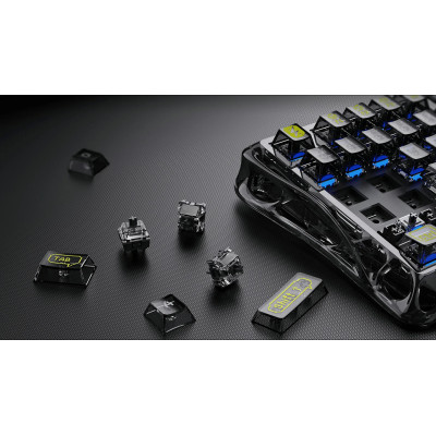 GravaStar Клавіатура механічна Mercury K1 Lite 80keys, GravaStar x BSUN Grey, BT/WL/USB, чорний