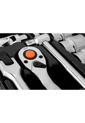 Neo Tools Набір інструментів, Набір торцевих головок, 25шт, 1/2", CrV, металевий кейс