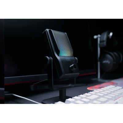 Cherry Xtrfy Мікрофон геймінговий NGALE R, Cardioid, USB-A, 2м, RGB, чорний