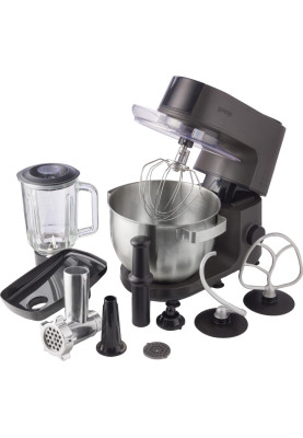 Gorenje kitchen machine 1000W, cup-iron, case-iron, nozzles-7, silver+black