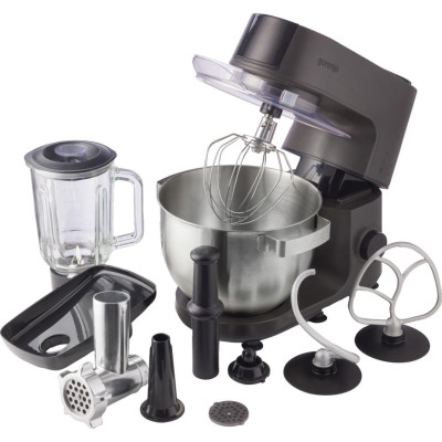 Gorenje kitchen machine 1000W, cup-iron, case-iron, nozzles-7, silver+black