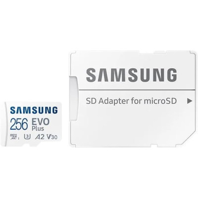 Samsung Мапа пам'яті Samsung microSD 256GB C10 UHS-I R130MB/s Evo Plus + SD