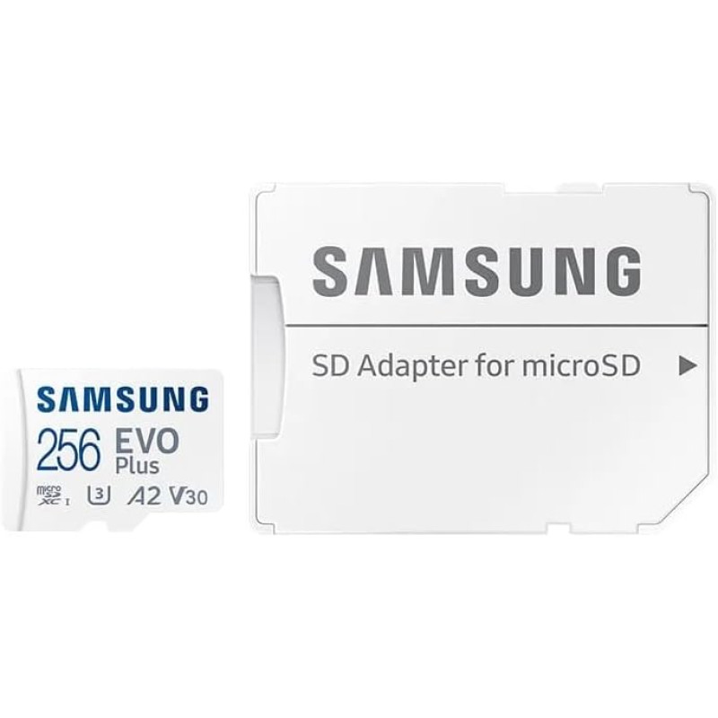 Samsung Карта пам'яті Samsung microSD 256GB C10 UHS-I R130MB/s Evo Plus + SD